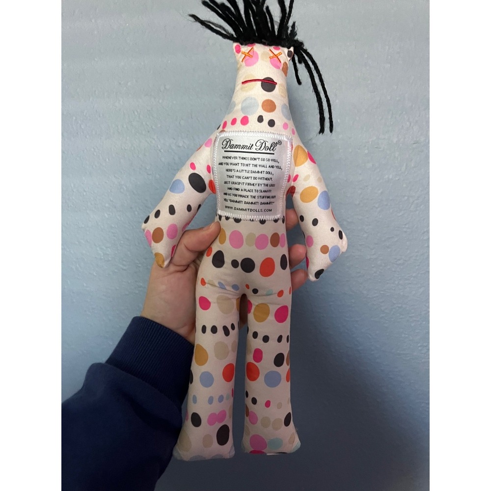 Dammit Doll Quirky‎ Polka Dot Plush Toy Stress Relief Fun Gift